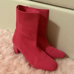Hot pink boots